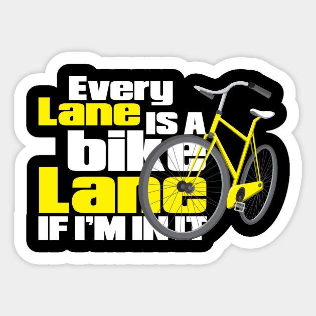Humorous Bicycle Humorous Bicycle Sticker TeePublic